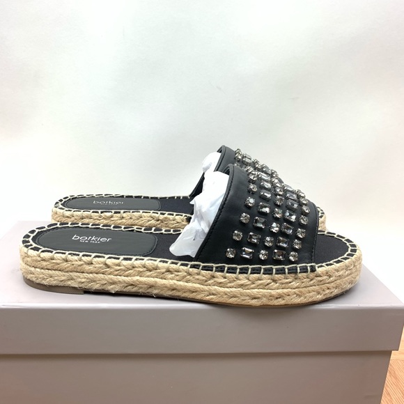 Botkier Julie Black Jewel Espadrille Sandal - Picture 2 of 8